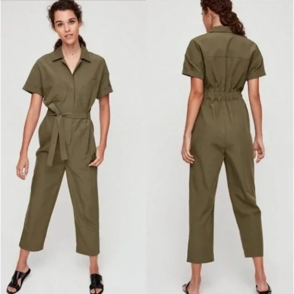 The Group‎ by Babaton | Ronnie Jumpsuit Mossy Stone Green | Women's S
